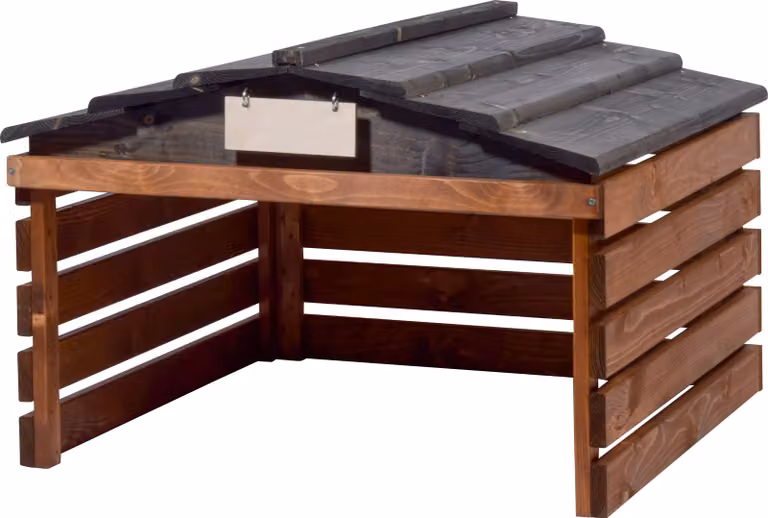 garage per tosaerba robotizzato dobar con tetto rimovibile, riparo per Automower, 78,5 x 74 x 52,5 cm, marrone/nero