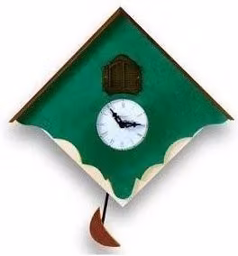 Orologio con cucù Chalet con cassa panna e frontale Made in Italy
