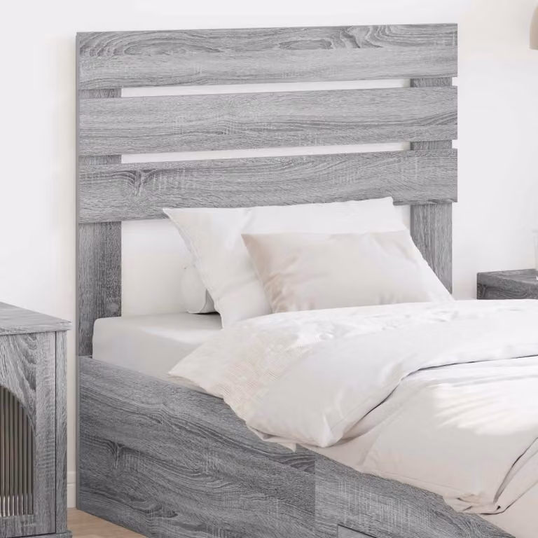 Testiera per letto moderna vidaXL in legno ingegnerizzato grigio opaco