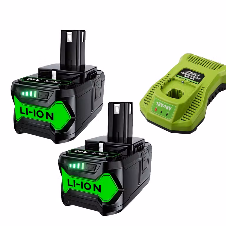 Batteria al litio di ricambio, capacità 6000mAh/9000mAh, compatibile con gli elettroutensili Ryobi ONE+Plus, set 2x60
