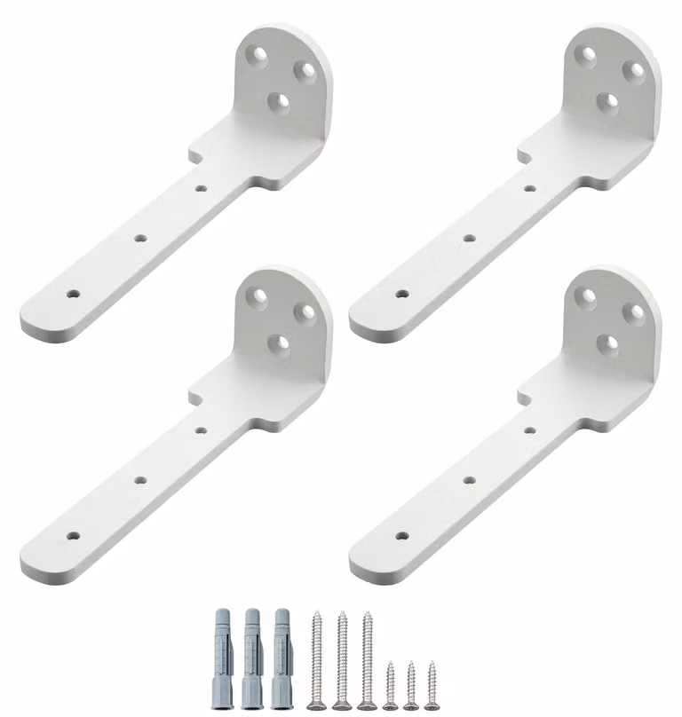 Set di 4 supporti angolari in acciaio inossidabile per mensole, da montare a parete