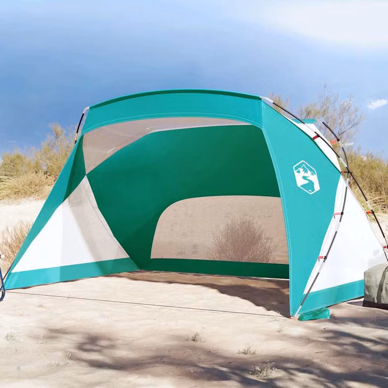 Tenda da spiaggia vidaXL verde in poliestere 185T L: 274 cm, P: 178 cm, H: 170/148 cm