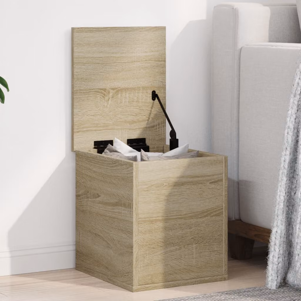 Contenitore portaoggetti vidaXL in MDF color rovere sonoma, L 30 cm x P 35 cm x H 35 cm