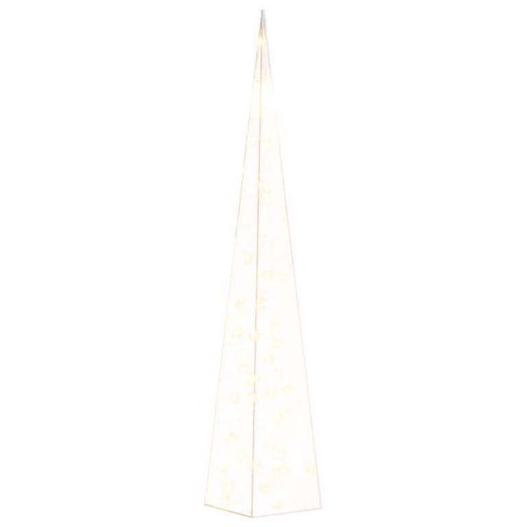 Cono luminoso a LED in acrilico decorazione bianco caldo 90 cm