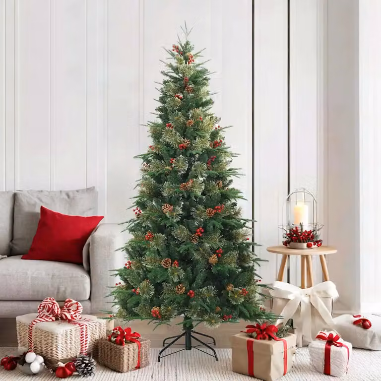 Albero di Natale artificiale verde vidaXL con rami pieghevoli, Altezza: 180 cm