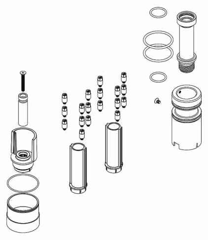 Herzbach MODUL7, estensione da 25 mm, termostato PUSH per 2 circuiti