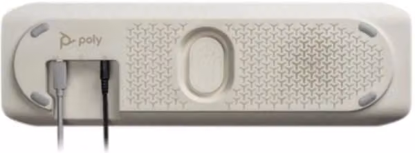 Vivavoce HP Poly Sync 60 Bluetooth e USB, certificato per Microsoft Teams, Bianco e Argento