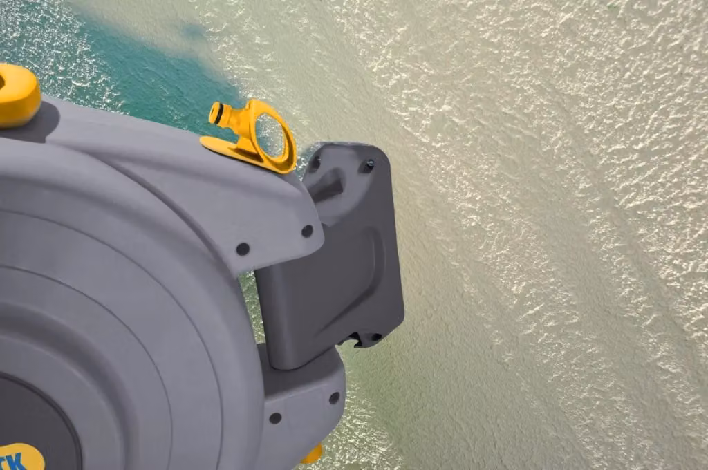 Avvolgitubo a muro automatico Auto Reel Hozelock da 20 metri con stivaggio accessori, grigio – 2