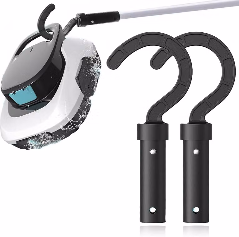 Ganci per robot per piscine, 2 pezzi, neri, universali per pulitori di piscine