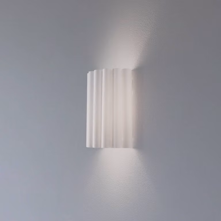 Applique da parete Aria Duolla, dimmerabile, Bianco / Opale, Soggiorno / Sala da pranzo, Tessuto / Stoffa / Seta, Applique