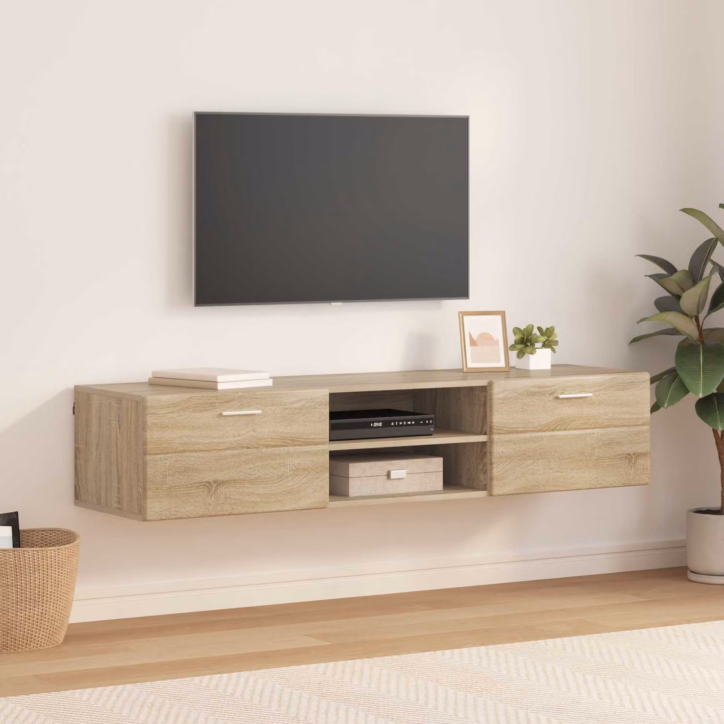 Armadio a muro vidaXL in legno Rovere Sonoma, L 150 x P 39 x H 30 cm