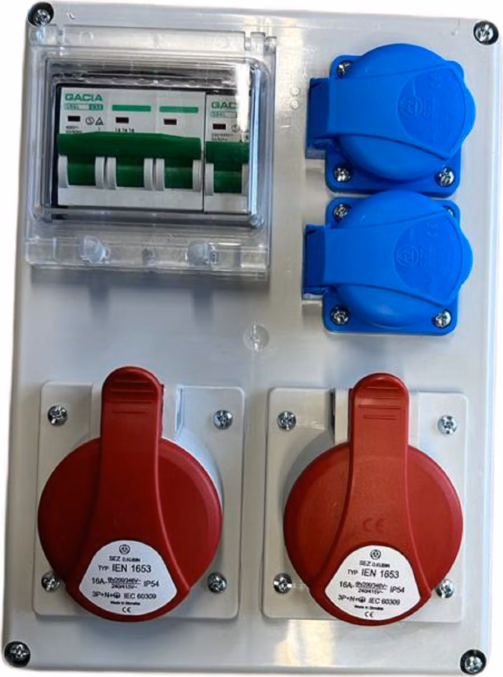 Distributore a muro CEE 2x16 A 2x230 V con fusibili LS ROS-I1601A/S 99V-3