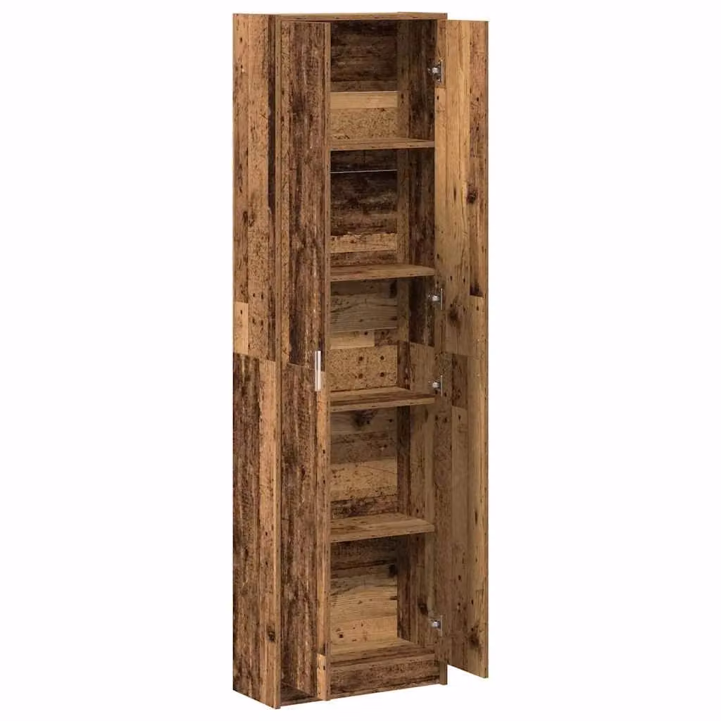 Armadio moderno HELLOSHOP26 in legno composito marrone con ante a battente e ripiani interni L/P/H: 55 x 25 x 189 cm – 2
