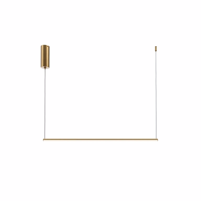 Lampada a sospensione orizzontale minimalista linea oro 80 cm Halo LED 10W Maytoni