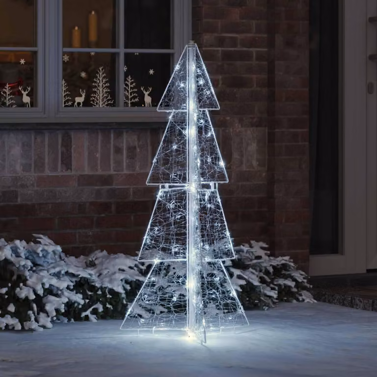 Maison Exclusive - Albero di Natale con 100 luci a LED, luce bianca fredda, 120 cm, in acrilico