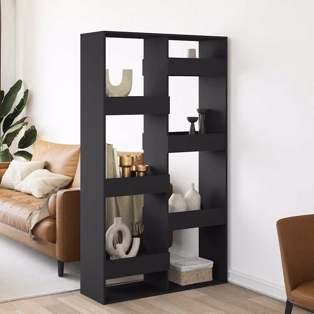 Divisorio moderno vidaXL nero in MDF L: 100 cm, P: 33 cm, H: 175 cm