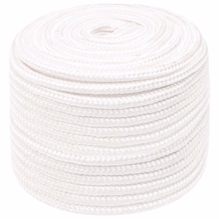 Corda multiuso vidaXL in plastica bianca, diametro 12 mm, lunghezza 25 m, carico massimo 930 kg