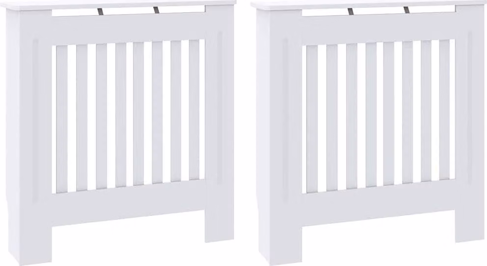 Copertura per radiatori 2 pcs Bianco 78 x 19 x 81,5cm