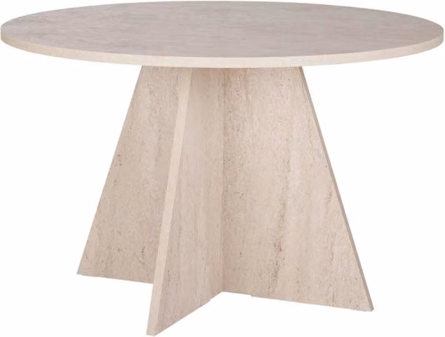 Tavolo da pranzo in legno "Virella" - 120 x 120 x 75 cm - Travertino