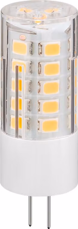 50x Goobay 71438 Lampada compatta a LED, 3,5 W, trasparente - base G4, bianco caldo, non dimmerabile