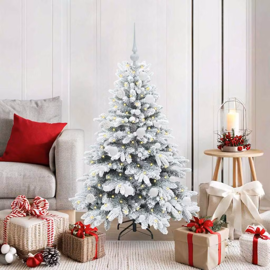 Maison Exclusive - Albero di Natale artificiale con 150 LED bianchi, 120 cm, in PE e PVC
