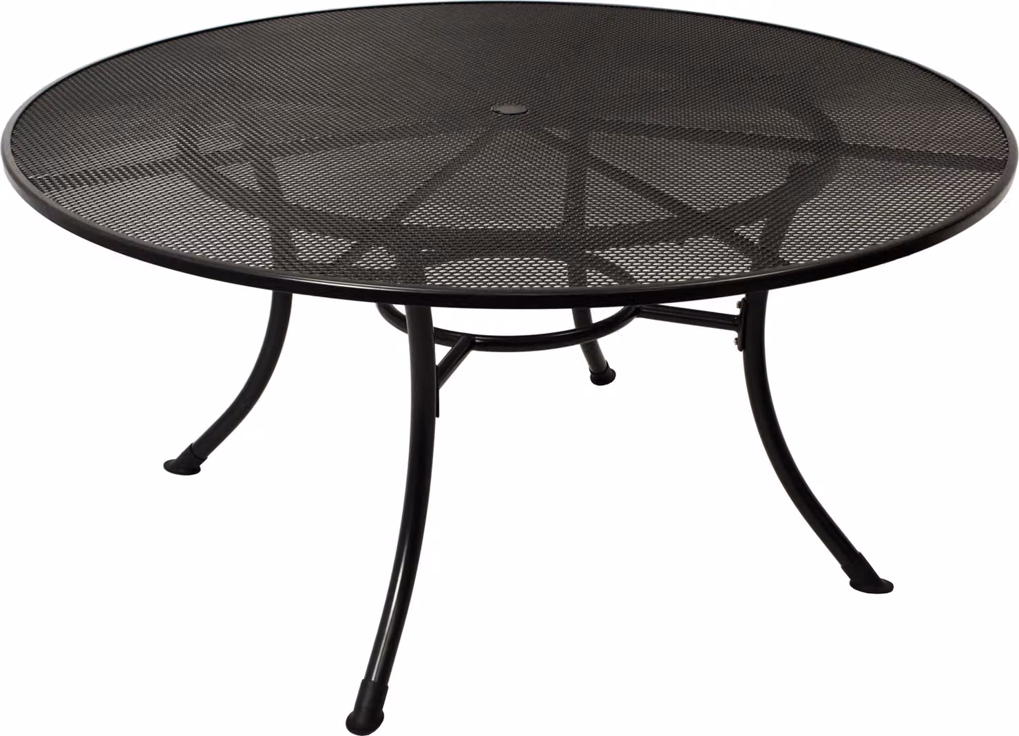 DEGAMO XXL Tavolo da giardino in metallo RIVO, rotondo da 150 cm, lamiera stirata grigio ferro