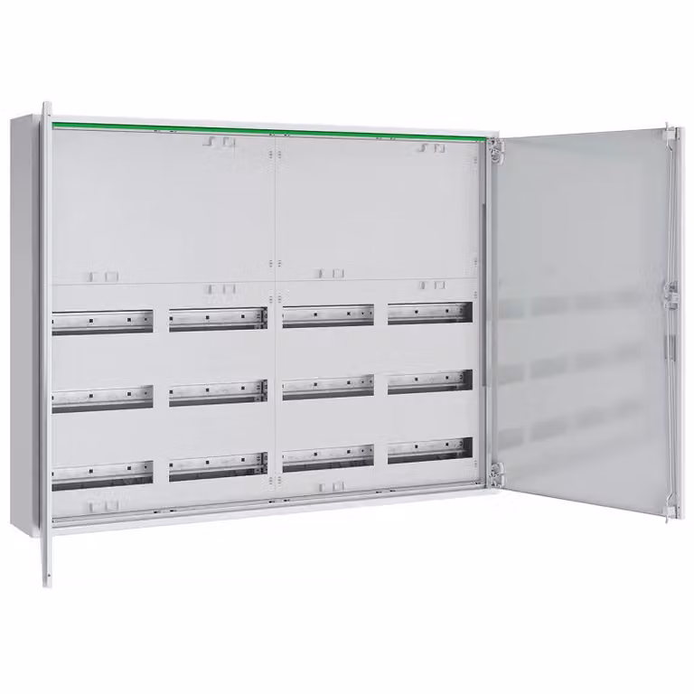 Quadro di distribuzione ABN AP, profondità 160 mm, con sportello pieno, 144 morsetti TE-REG / 96 morsetti TE, 4 file da 5, ABNRM405K02