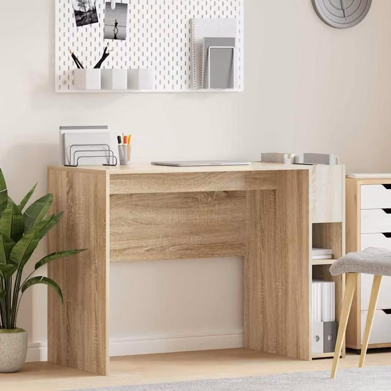Maison Exclusive - Scrivania in legno impiallacciato effetto Sonoma, dimensioni 109 x 50 x 78 cm