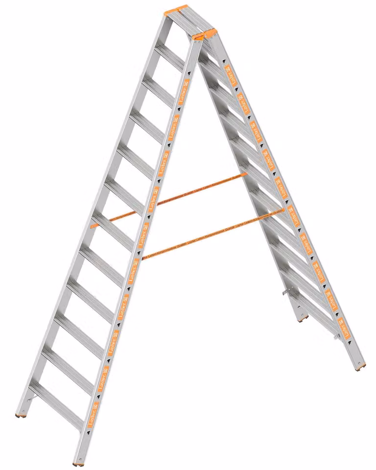 Layher Topic 1043 Stufenstehleiter 2 x 12 Stufen