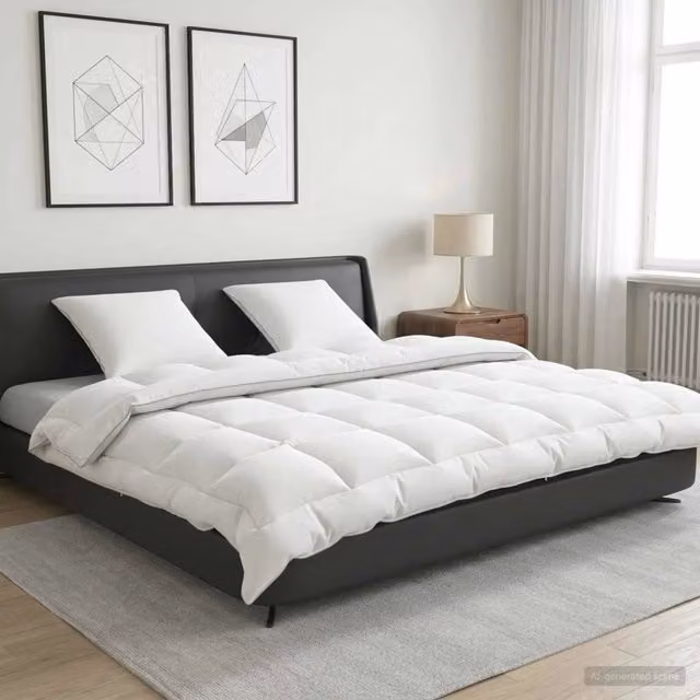 Set di piumone e cuscini 3 pezzi vidaXL 4 stagioni bianco L 240 cm x P 200 cm