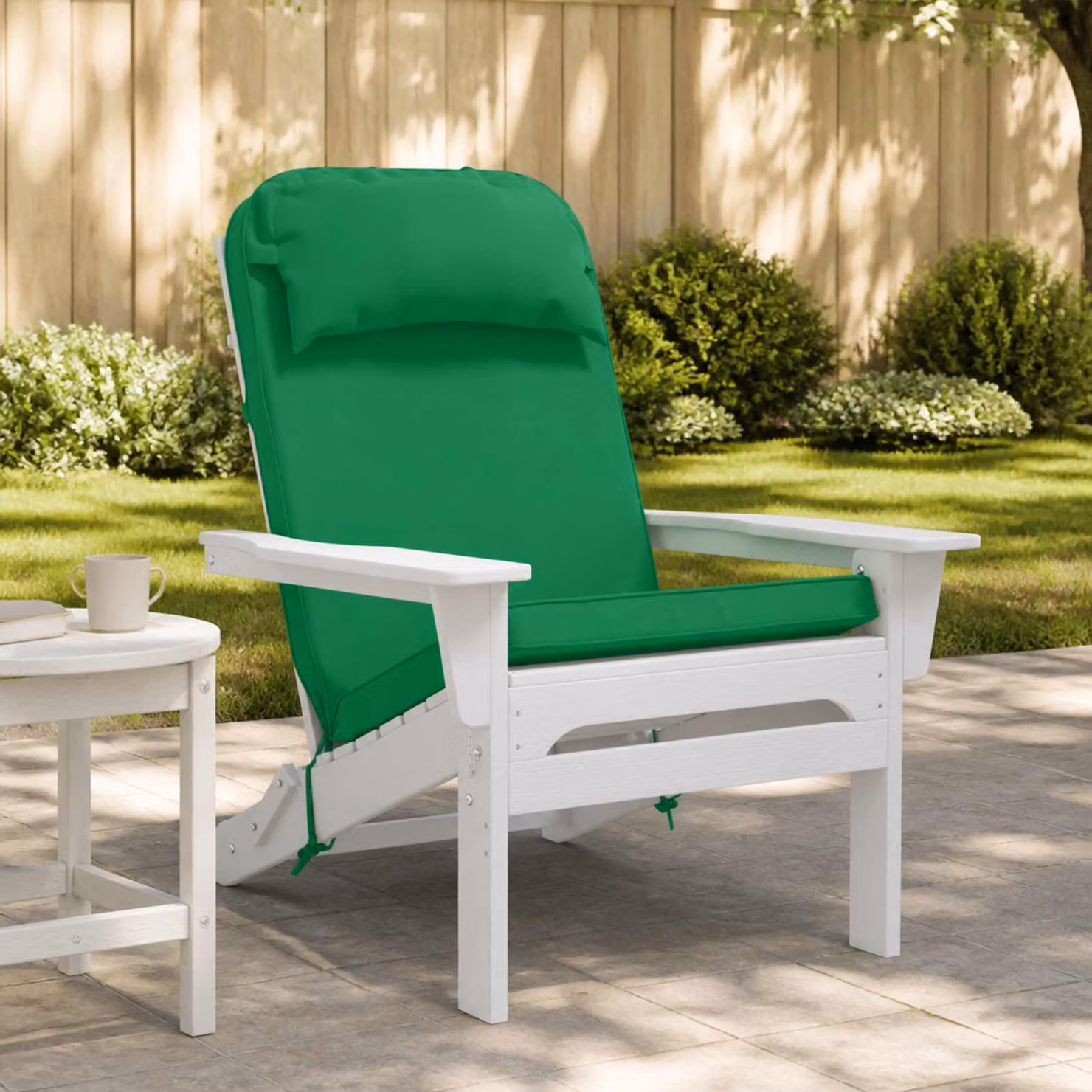 Cuscino per Lounger Sole vidaXL Verde in Poliestere con Rivestimento Lavabile L 124 x P 55 x H 5 cm