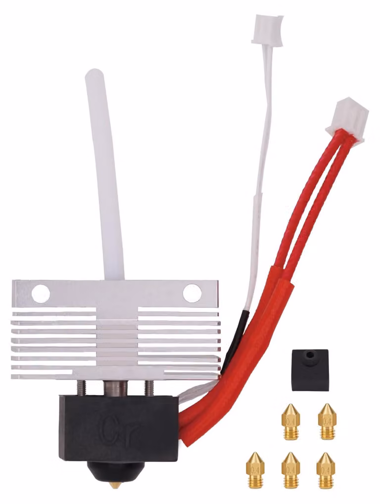 Kit per hotend per stampante 3D, completo di 5 ugelli in ottone da 0,4 mm