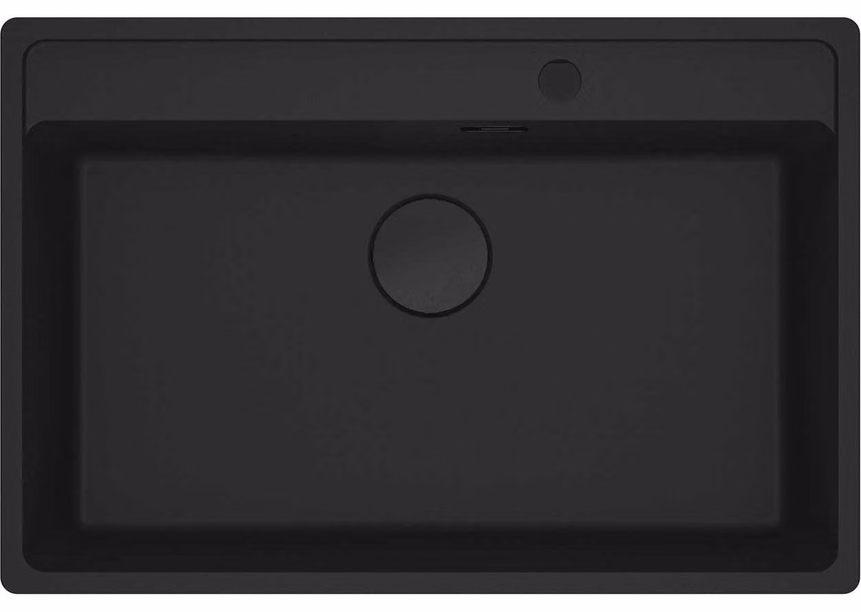 Franke Maris lavello da incasso Fragranit vasca MRG 210-72 A Nero Opaco Manopola rotante da 80 cm 135.0683.055