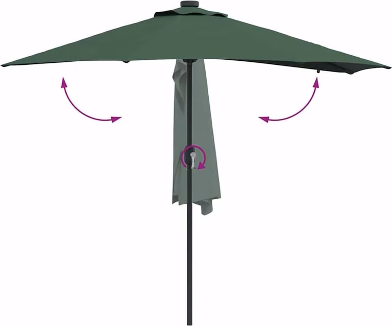 Ombrello da giardino Verde 294 x 150 x 223 cm