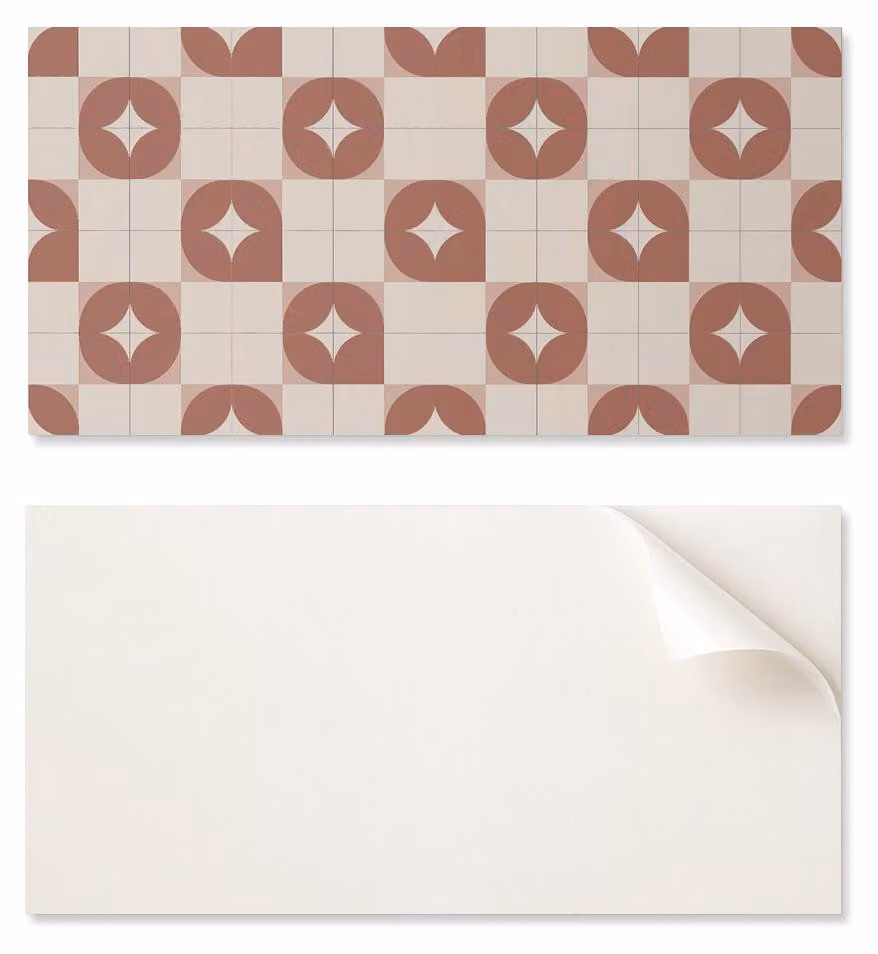 Pannello in vinile autoadesivo con stampa, dimensioni 120x60 cm, motivo geometrico con cerchi