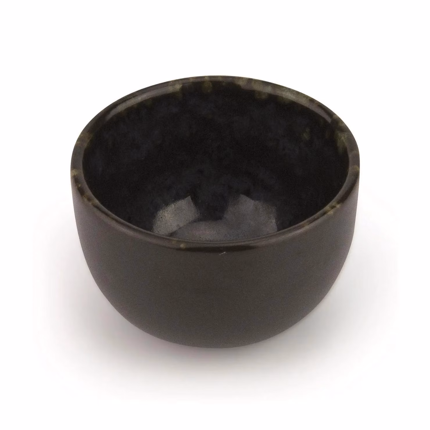 Copetta rotonda color nero con puntini blu Le Coq Phobos, diam. 6,5cm, 6 pezzi