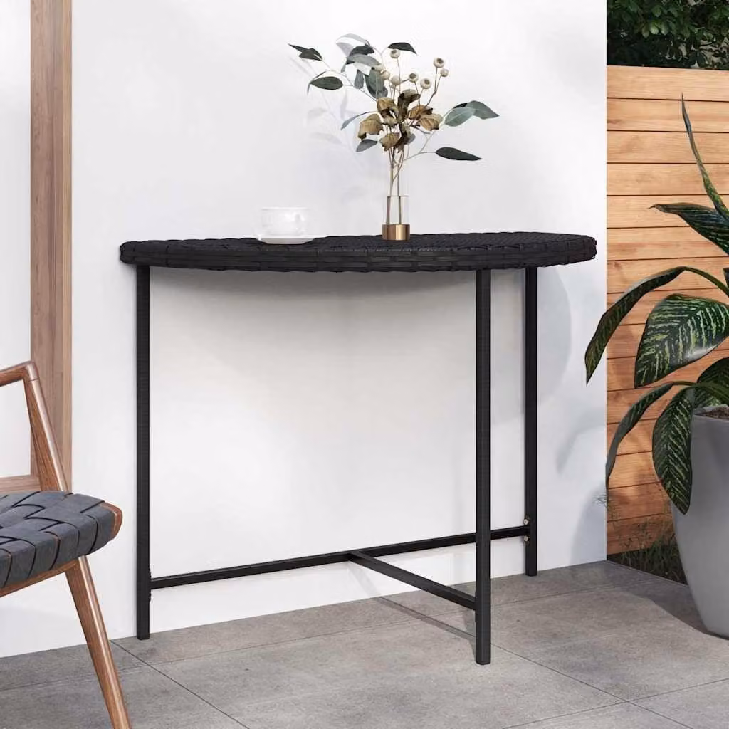 Tavolo da giardino in resina intrecciata, dimensioni 100 x 50 x 75 cm