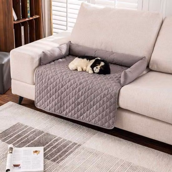Comodo tappetino per cani 75x75 cm, grigio, antiscivolo