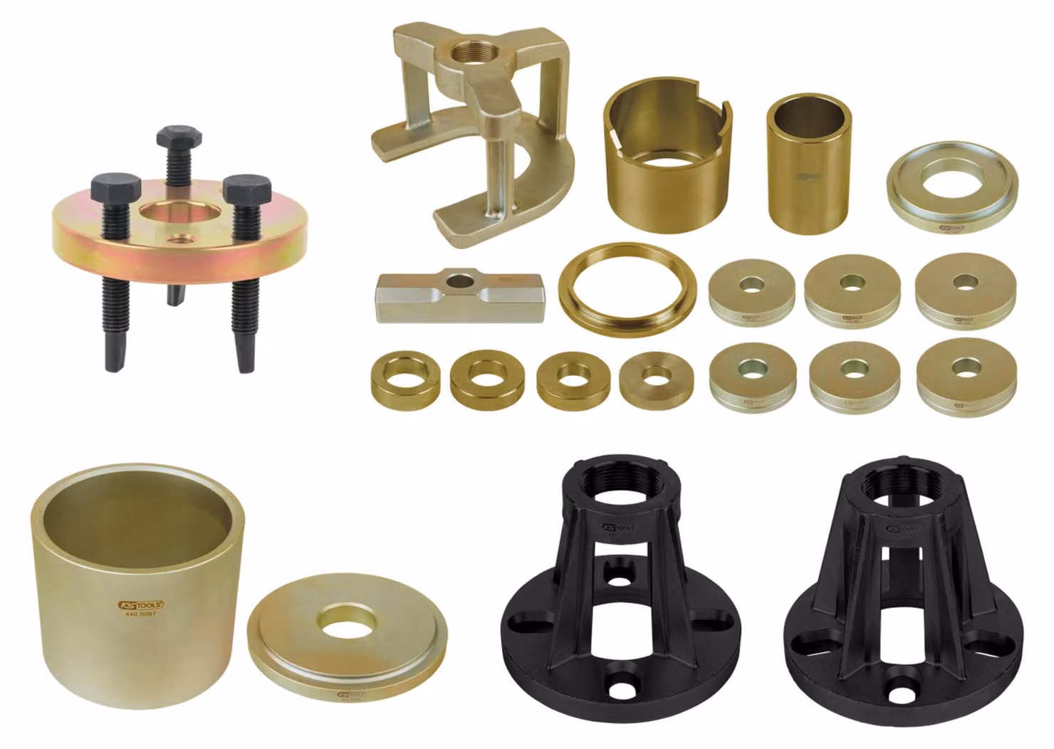 KS TOOLS Set di utensili universali per la rimozione/installazione di parti dell'assale 24 pezzi - 440.9992