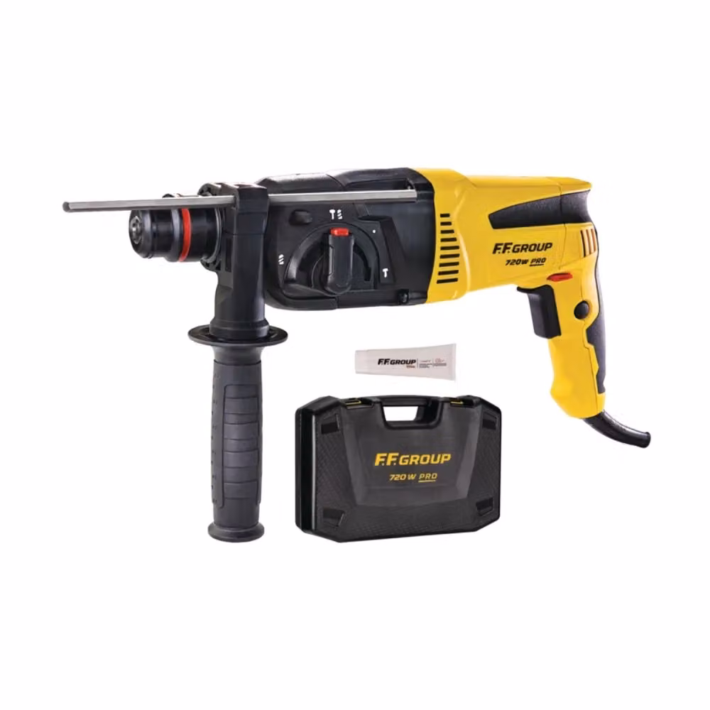 Ff group rh 24/720 pro martello perforatore combinato da 720W giallo per uso professionale – 2