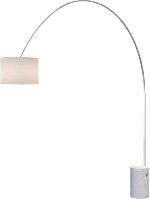 Piantana Contemporanea Turning Marmo Cilindro E Tessuto 1 Luce E27