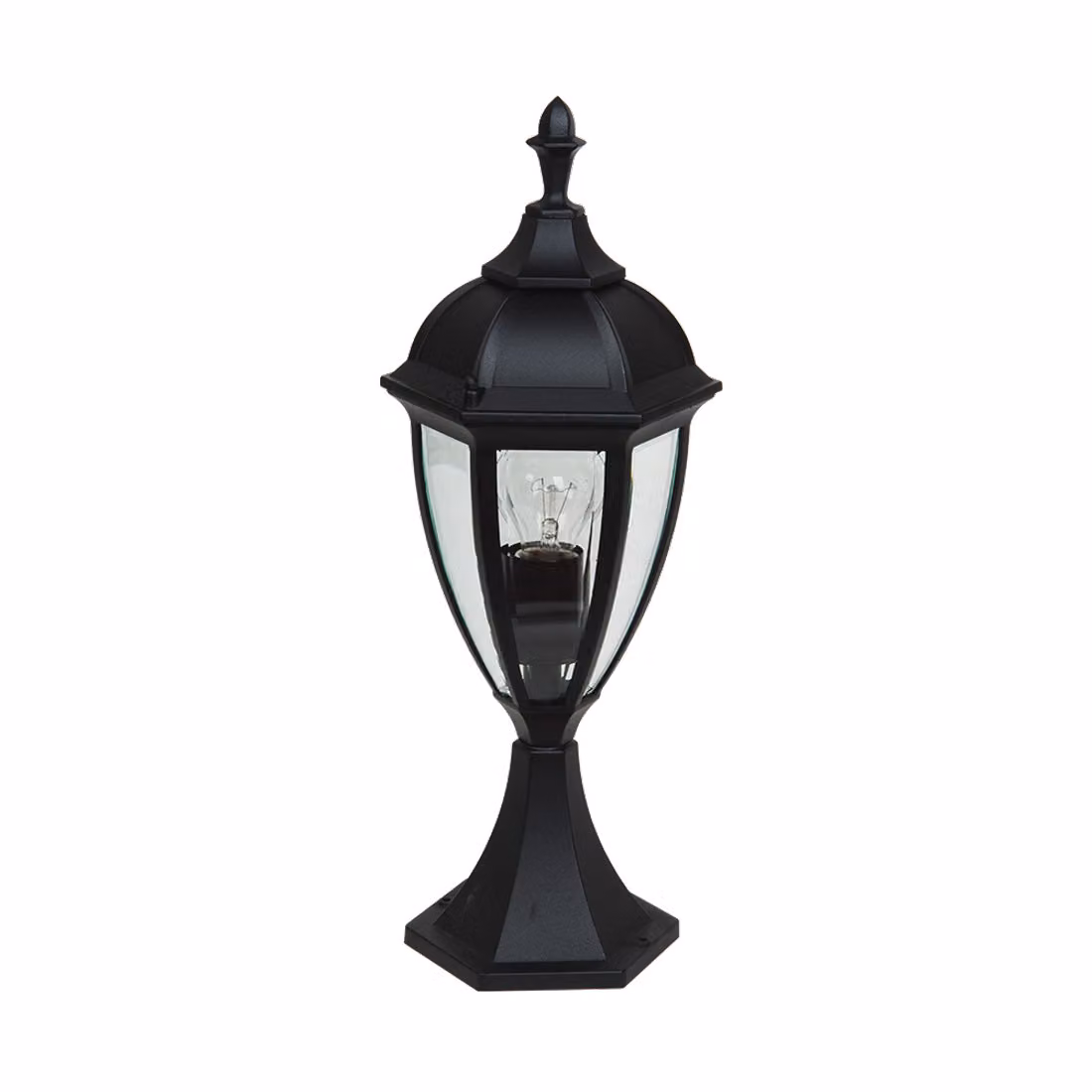 Lampada da parete CALIFORNIA I, 1xE27/100W, grado di protezione IP44, nero/trasparente, L: 176, H: 524, dimmerabile