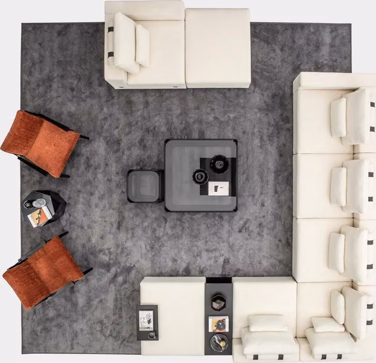 Wohnzimmer Möbel Polstergarnitur Wohnlandschaft Ecksofa Sessel Textilsofas