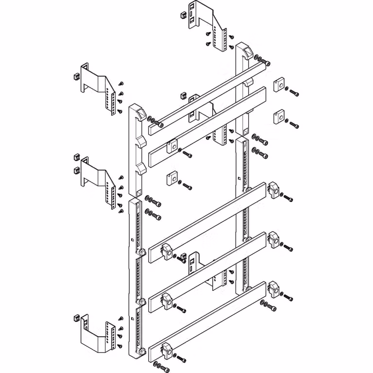 Modulo barra collettrice ABN piatto 2FB/8RE 185 mm con CU 50x10 mm, a 5 poli, EBM 150 mm MFSC28985