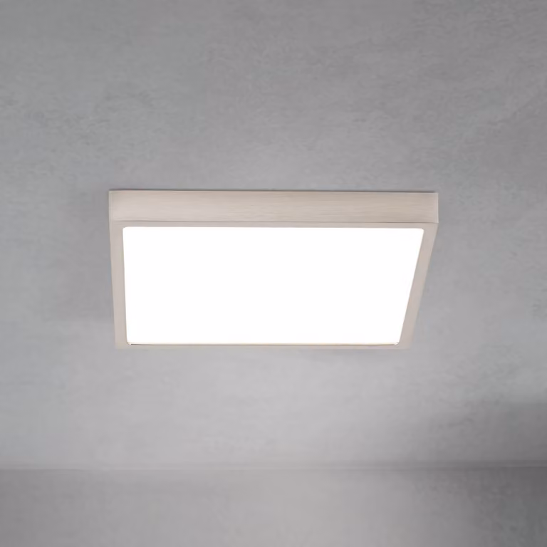 ORION Plafoniera a LED Disc, dimmerabile, Alluminio / Grigio / Zincato, Soggiorno / Sala da pranzo, Alluminio, Moderno, Plafoniera LED
