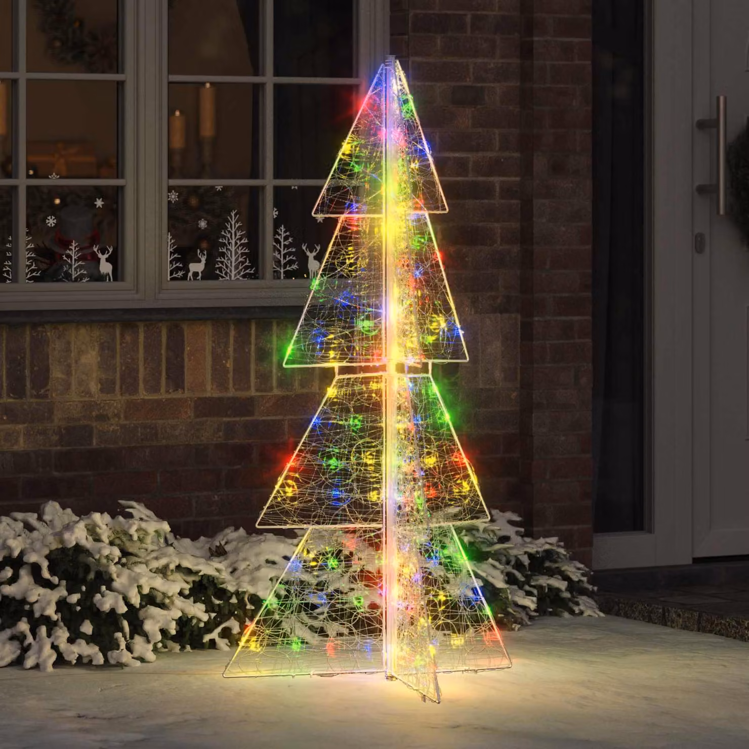 Albero di Natale vidaXL con 160 LED Multicolore, Altezza: 150 cm