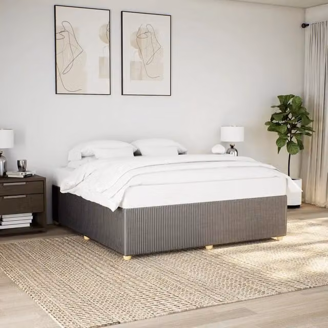 Giroletto senza Materasso Tortora 180x200 cm in Tessuto 3284960