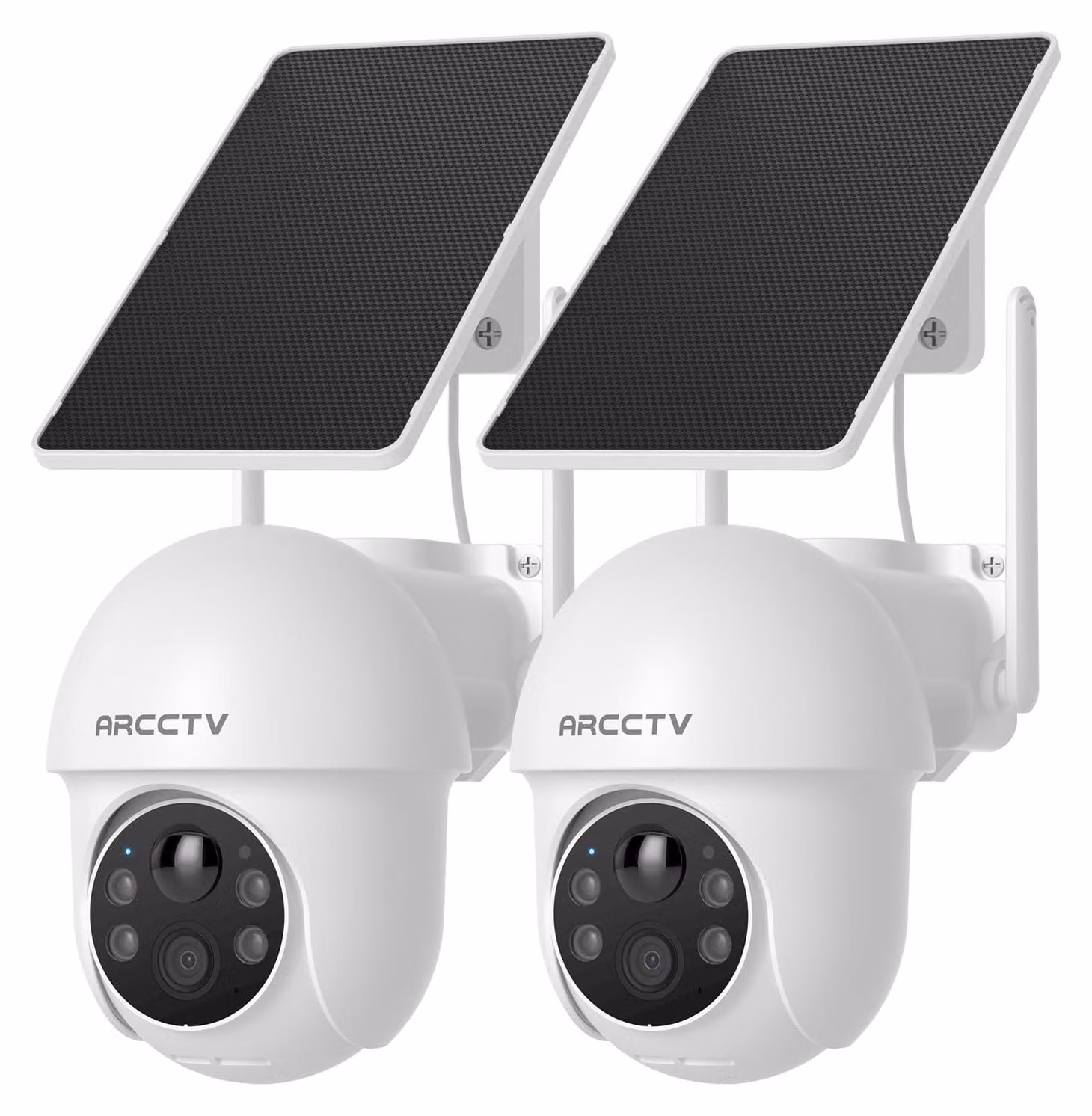 Telecamera di sicurezza Wi-Fi da esterno - 4 MP, alimentata a energia solare, colore bianco
