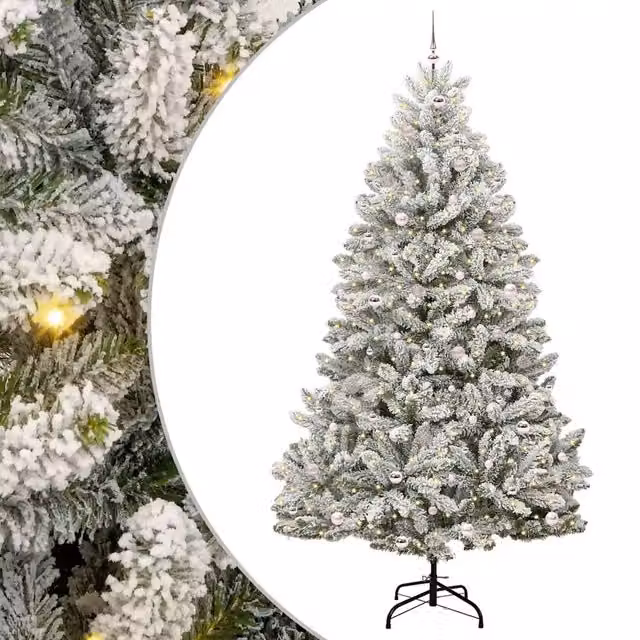Albero di Natale | Decorazioni natalizie artificiale con 300 LED Verde e Bianco 270 cm