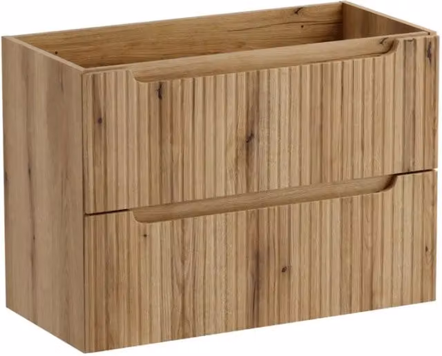 Mobile sottolavabo VANO 80 cm in rovere sospeso con 2 cassetti